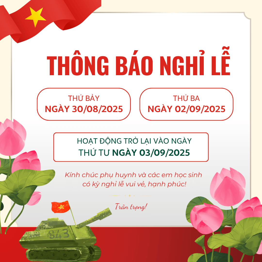 Thông báo nghỉ lễ 2/9 Quốc Khánh 07